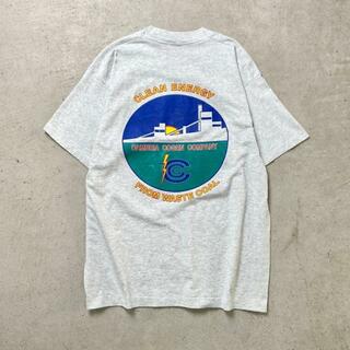 90年代 USA製 CAMBRIA COGEN COMPANY プリントTシャツ 企業ロゴ メンズL(Tシャツ/カットソー(半袖/袖なし))