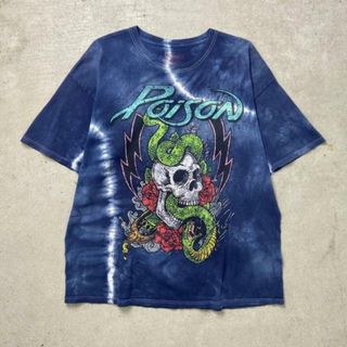 00年代 Poison ポイズン バンドTシャツ バンT タイダイ染め メンズXL(Tシャツ/カットソー(半袖/袖なし))