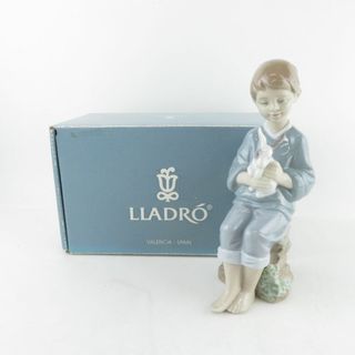 美品 LLADRO リヤドロ 8287 僕のうさちゃん フィギュリン 置物 陶器人形 西洋オブジェ インテリア SU6578J (置物)