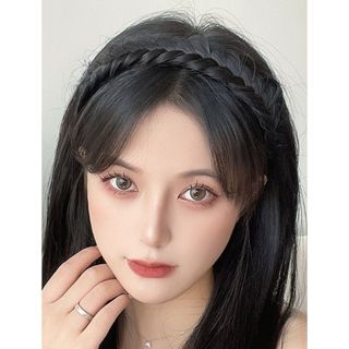 【お買い得！】ウイッグ カチューシャ 三つ編み おしゃれ 簡単 ヘアアレンジ(カチューシャ)