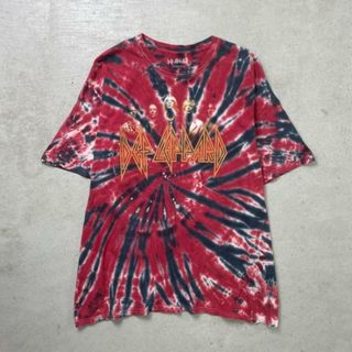 DEF LEPPARD デフ・レパード タイダイ染め バンドTシャツ バンT メンズ2XL-3XL(Tシャツ/カットソー(半袖/袖なし))