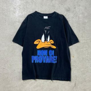 LOONEY TUNES ルーニー・テューンズ ダフィー・ダック キャラクターTシャツ メンズM-L相当(Tシャツ/カットソー(半袖/袖なし))