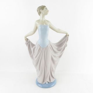 美品 LLADRO リヤドロ 5050 「踊る少女」 フィギュリン 女性 バレリーナ 置物 陶器人形 SY9095J (置物)