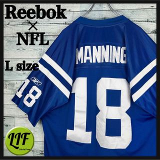 リーボック(Reebok)のリーボック NFL 刺繍チームロゴ コルツ アメフトゲームシャツ L(Tシャツ/カットソー(半袖/袖なし))