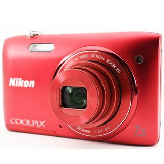 ニコン(Nikon)のNikon COOLPIX S3400 レッド　美品(コンパクトデジタルカメラ)