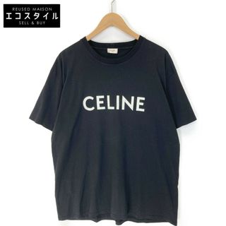 celine - セリーヌ 2X681501F CELINEﾛｺﾞ ﾙｰｽﾞTｼｬﾂ/ｺｯﾄﾝｼﾞｬｰｼﾞｰ ﾌﾞﾗｯｸ XXL