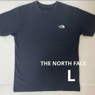 ザノースフェイス(THE NORTH FACE)のTHE NORTH FACE 半袖 Tシャツ ロゴ 刺繍  メンズ　L(Tシャツ/カットソー(半袖/袖なし))