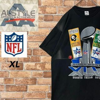 Tシャツ　NFL ビッグシルエット　ビッグプリント　黒　スーパーボール　XL(Tシャツ/カットソー(半袖/袖なし))