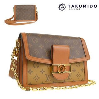 ルイヴィトン(LOUIS VUITTON)のルイヴィトン ショルダーバッグ ドーフィーヌ MM M45958 中古 モノグラム リバース ブラウン レザー LOUIS VUITTON 【中古】 | 2WAY ハンドバッグ ブランド 手持ち 茶 バック 鞄 定番 レディース ビトン ABランク(ショルダーバッグ)