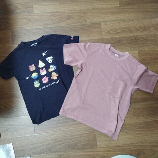 ユニクロ(UNIQLO)のUNIQLO　140 ティシャツ　男の子　２枚セット(Tシャツ/カットソー)