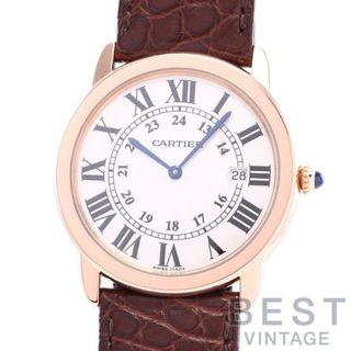 カルティエ(Cartier)のカルティエ 【CARTIER】 ロンド ソロ ドゥ カルティエ 36MM LM W6701008 メンズ シルバー K18ピンクゴールド/ステンレススティール 腕時計 時計 RONDE SOLO DE CARTIER 36MM LARGE MODEL SILVER K18PG/SS コンビ【中古】 (腕時計(アナログ))