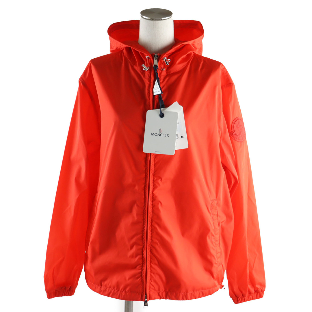 MONCLER - 未使用品●MONCLER モンクレール 2019年製 ALEXANDRITE アレキサンドライト ロゴワッペン付き フーデッド ナイロンジャケット オレンジ 2 正規品 レディース