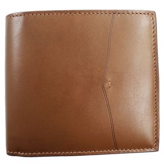 エドワードグリーン(EDWARD GREEN)の未使用品●EDWARD GREEN エドワードグリーン HIP WALLET レザー DARK OAK コンパクトウォレット 二つ折り財布 ダークブラウン 箱付き メンズ 定価68,200円(折り財布)