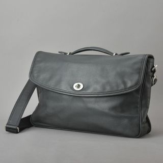 コーチ(COACH)の美品◇COACH コーチ ビジネスバッグ 2WAY ショルダーバッグ レザー 黒(ビジネスバッグ)