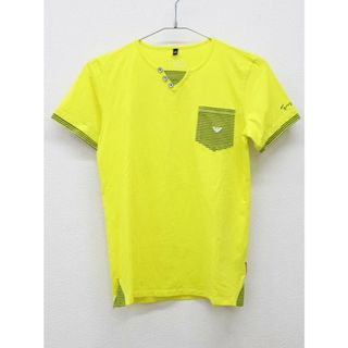 アルマーニ ジュニア(ARMANI JUNIOR)の【夏物 新入荷!】◇アルマーニ ジュニア/Armani Junior ◇154cm 半袖Tシャツ/半袖カットソー 黄×黒【中古】子供服 キッズ kids ジュニア 男の子 夏 tops 125042(Tシャツ/カットソー)