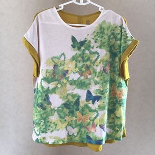 グラニフ Tシャツ 蝶々柄