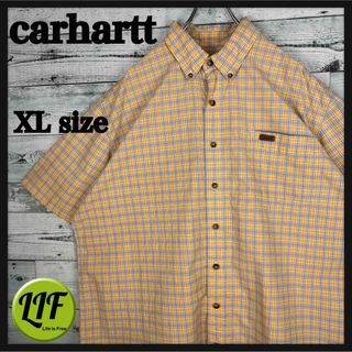 carhartt - カーハート 革タグ 胸ポケット 半袖 BDシャツ チェック柄 XL