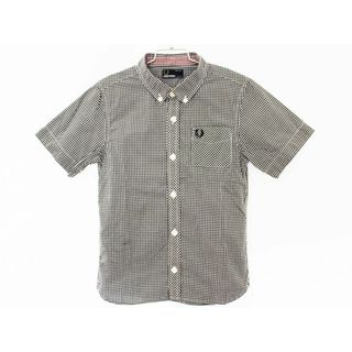 【夏物 新入荷!】[フレッドぺリー/FRED PERRY]122cm 半袖シャツ 黒×白【中古】子供服 キッズ kids 男の子 夏 tops 425042(シャツ/カットソー)