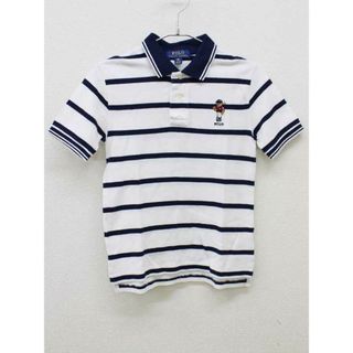 ラルフローレン(Ralph Lauren)の【夏物 新入荷!】〔ラルフローレン/Ralph Lauren〕140cm 半袖ポロシャツ 白×紺 ポロベア【中古】子供服 キッズ kids ジュニア 男の子 夏 tops 415042(その他)