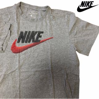 ナイキ(NIKE)のNIKE Tシャツ　ビンテージ　ビックロゴ　半袖　グレー　ナイキ　M プリント(Tシャツ/カットソー(半袖/袖なし))