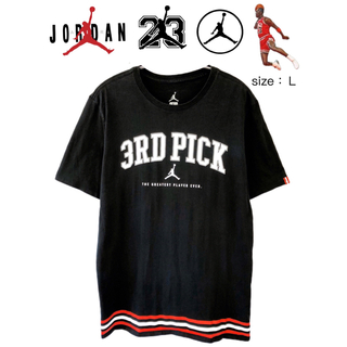 ジョーダン(Jordan Brand（NIKE）)のAIR JORDAN　3RD PICK　Tシャツ　L　黒　USA古着(Tシャツ/カットソー(半袖/袖なし))