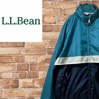 エルエルビーン(L.L.Bean)のエルエルビーン　ナイロンジャケット　ヴィンテージ　ジップアップ　古着女子L(ブルゾン)