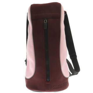 ミュウミュウ(miumiu)のmiumiu ミュウミュウ 00SS archive Neoprene Mini Backpack Bag アーカイブ リフレクター パイピングデザイン センタージップ バックパック リュック ピンク(バッグパック/リュック)