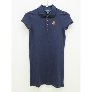 ラルフローレン(Ralph Lauren)の【夏物 新入荷!】▲ラルフローレン/Ralph Lauren▲150cm(L) 半袖ポロワンピース 濃紺 ベア【中古】子供服 キッズ kids ジュニア 女の子 onepi 225042(ワンピース)