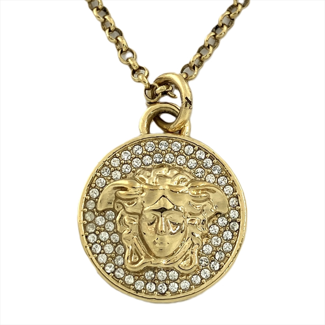 新品入荷 ラインストーン メタル ネックレス メデューサ VERSACE ヴェルサーチェ - VERSACE ゴールド 【公式】|ヴェルサーチならラクマ ゴールドプラザ by ペンダント【中古】の通販 49-54cm アクセサリー