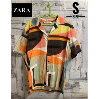 ザラ(ZARA)のZARA カジュアルシャツ  半袖  オープンカラー(シャツ)