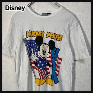 Disney - 【ディズニー】半袖Tシャツ　ミッキー　白T　アメリカ　USA　キャラクタH