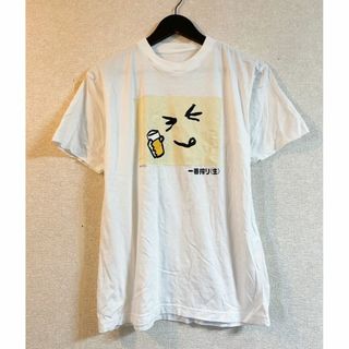 一番搾り　KIRIN　ビール　半袖　Tシャツ　プリント　白　0503(ノベルティグッズ)