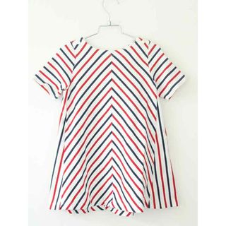 プチバトー(PETIT BATEAU)の【夏物 新入荷!】†プチバトー/PETIT BATEAU†104cm(4ans) ワンピース/半袖ワンピース 赤×白×紺【中古】子供服 キッズ kids 女の子 夏 onepi 715042(ワンピース)