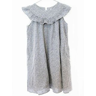 【夏物 新入荷!】[タルティーヌエショコラ/Tartine et Chocolat]140cm 半袖ワンピース 白×紺 リバティ【中古】子供服 キッズ kids ジュニア 女の子 夏 onepi 125042