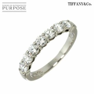 ティファニー(Tiffany & Co.)のティファニー TIFFANY&Co. フォーエバー ハーフ ダイヤ 6.5号 リング ダイヤ 幅3mm Pt 指輪 エンブレイス VLP 90229936(リング(指輪))