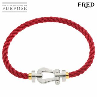 フレッド(FRED)のフレッド FRED フォース10 ブレスレット #17 ラージ LM K18 WG 750 ホワイトゴールド 750 ケーブル VLP 90229979(ブレスレット/バングル)