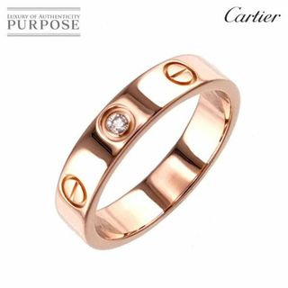 Cartier - カルティエ Cartier ミニラブ #52 リング 1P ダイヤ K18 PG ピンクゴールド 750 指輪 VLP 90232538