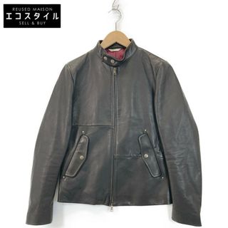 ポールスミス(Paul Smith)のポール スミス ブラック ラムレザー ライダースブルゾン M(その他)