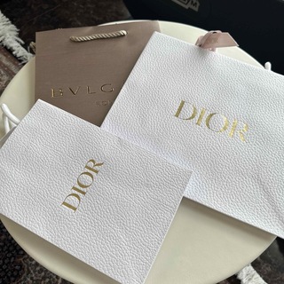 クリスチャンディオール(Christian Dior)のDior ショッパー 2枚 ＆ ブルガリ ショッパーセット(ショップ袋)
