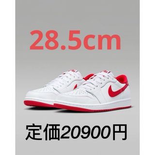 ナイキ(NIKE)の【新品28.5cm 】エア ジョーダン 1 LOW OG "White/Red"(スニーカー)