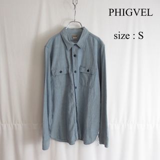 PHIGVEL - PHIGVEL シャンブレー デニム ウエスタン シャツ トップス 1 S 青