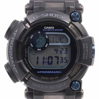 ジーショック(G-SHOCK)のカシオ G-SHOCK フロッグマン ソーラー電波 メンズ 腕時計 ブラック×ブルー GWF-D1000B-1JF(腕時計(デジタル))