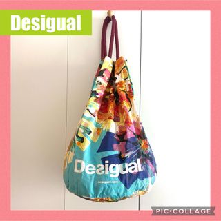 Desigual デシグアル キャンバス 巾着バッグ ショルダー バックパック