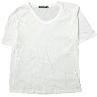 T by ALEXANDER WANG ティーバイアレキサンダーワン UネックソリッドTシャツ 1174-343-1470 XS ホワイト 半袖 無地 カットソー トップス【中古】【T by ALEXANDER WANG】(Tシャツ/カットソー(半袖/袖なし))