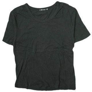 T by ALEXANDER WANG ティーバイアレキサンダーワン UネックソリッドベーシックTシャツ 1174-343-1446 XS ブラック 半袖 無地 カットソー トップス【中古】【T by ALEXANDER WANG】(Tシャツ/カットソー(半袖/袖なし))