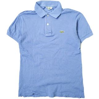 ラコステ(LACOSTE)のLACOSTE ラコステ フランス製 70s ヴィンテージ 鹿の子ポロシャツ 3 ブルー CHEMISE LACOSTE 半袖 ワニ フレラコ フララコ トップス【中古】【LACOSTE】(ポロシャツ)