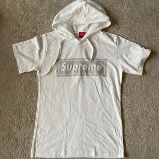 白メンズフードTシャツ　Ｌサイズ(Tシャツ/カットソー(半袖/袖なし))
