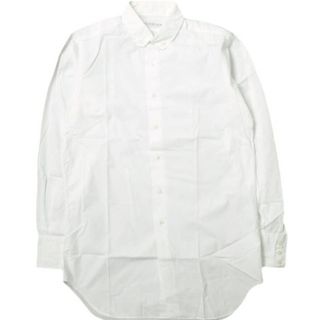 INDIVIDUALIZED SHIRTS - INDIVIDUALIZED SHIRTS インディビジュアライズドシャツ アメリカ製 UNITED ARROWSカスタムオーダー限定 ラウンドカラーBDシャツ オーダーサイズ(L程度) ホワイト 長袖 ボタンダウン 丸襟 トップス【中古】【INDIVIDUALIZED SHIRTS】