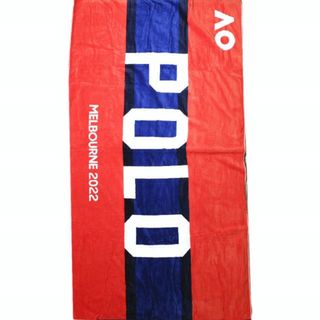 POLO RALPH LAUREN ポロ・ラルフローレン Melbourne 2022 Beach Towel 特大サイズ 全豪オープン オーストラリアン プレイヤータオル 611872278001 ネイビー/オレンジ バスタオル【新古品】【中古】【POLO RALPH LAUREN】