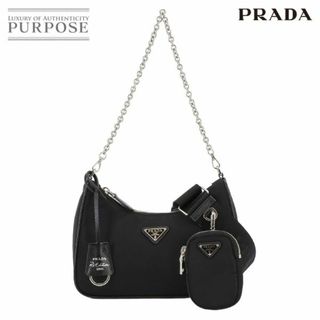 プラダ(PRADA)の未使用 展示品 プラダ PRADA Re-Edition 2005 ショルダー バッグ ナイロン サフィアーノレザー ブラック ネロ 1BH204 VLP 90233882(ショルダーバッグ)